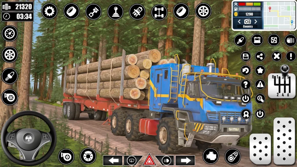 Log Transporter Truck Driving gameplay screenshot 1