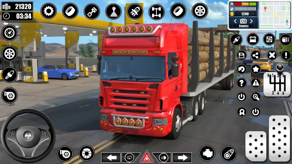Log Transporter Truck Driving gameplay screenshot 2