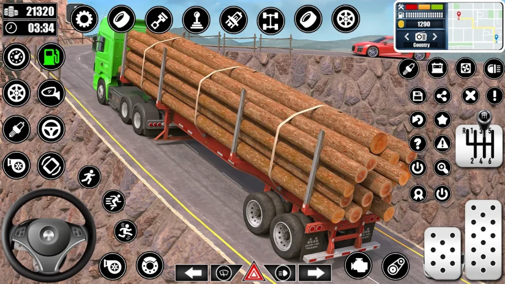 Log Transporter Truck Driving gameplay screenshot 3