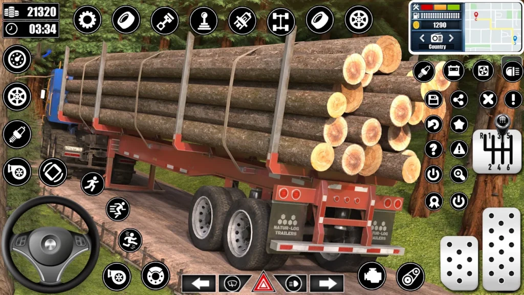 Log Transporter Truck Driving gameplay screenshot 4