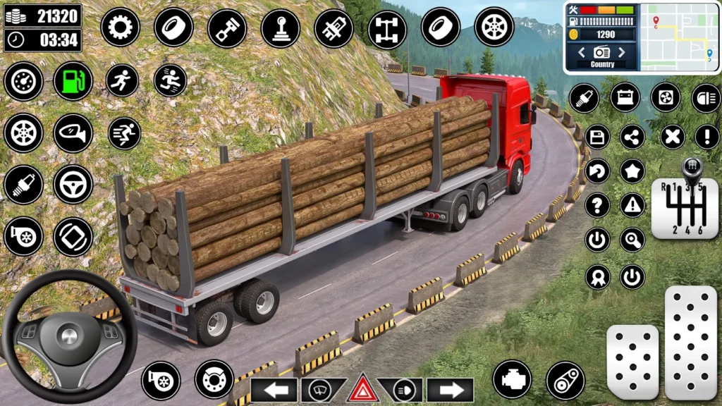 Log Transporter Truck Driving gameplay screenshot 5