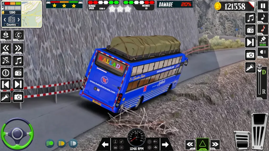 Offroad Bus Driving 3D Game gameplay screenshot 2