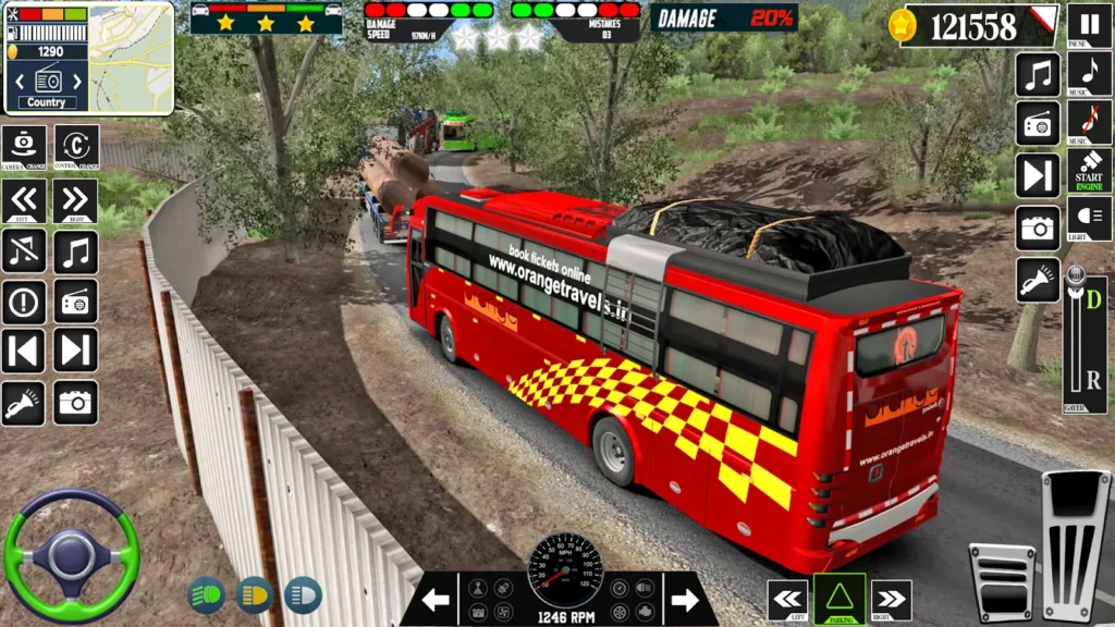 Offroad Bus Driving 3D Game gameplay screenshot 3
