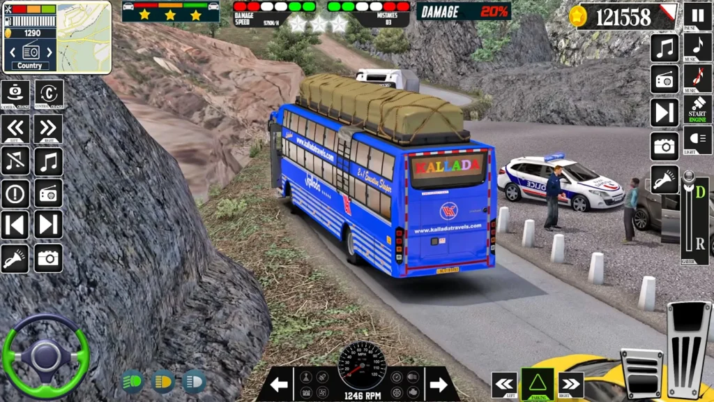 Offroad Bus Driving 3D Game gameplay screenshot 5
